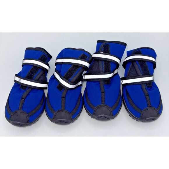 Dog Shoes/Booties Blue Reflective Waterproof Rugged Anti-Slip Sole New XXL - Picture 6 of 7